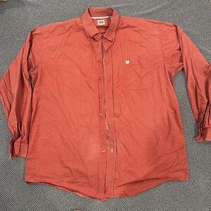 Cinch Button Down XXL Orange/Red Long Sleeve Shirt